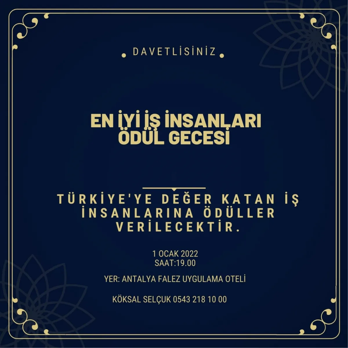 TÜRKİYE’YE DEĞER KATAN İŞ İNSANLARINA ÖDÜLLER