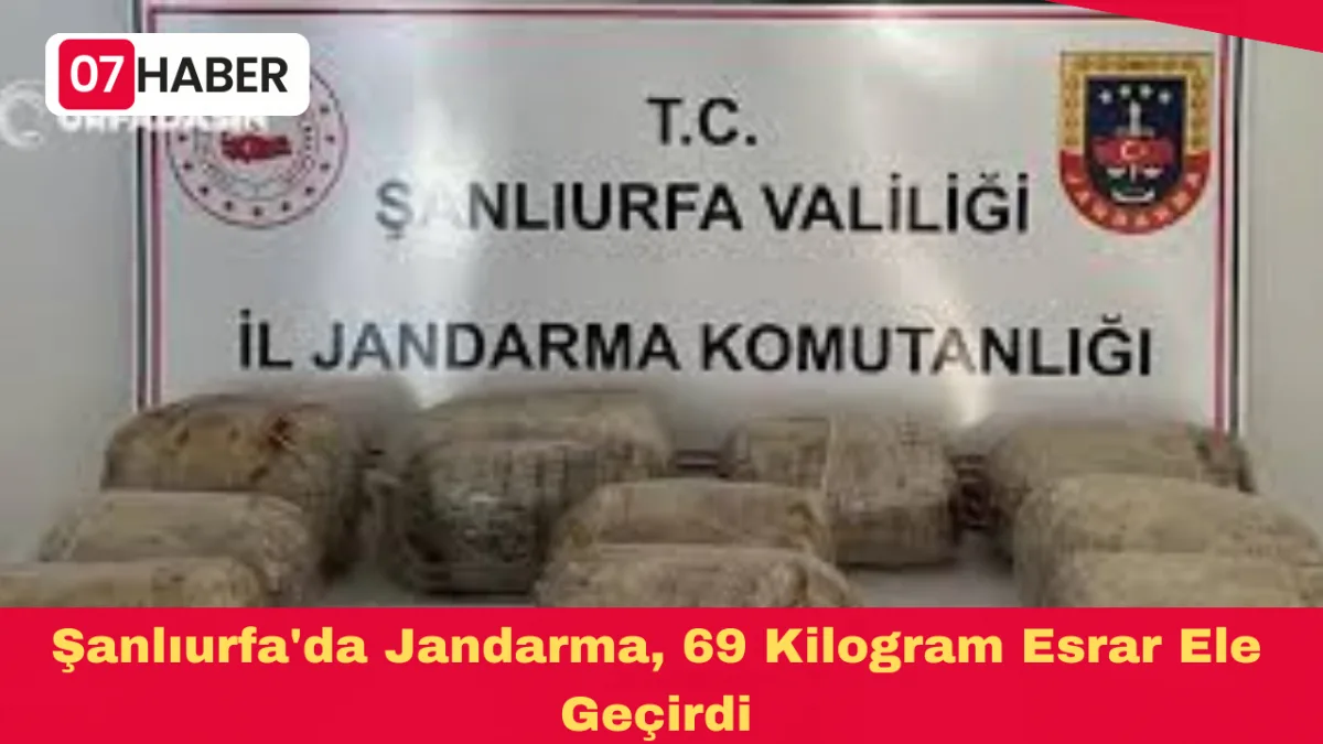 Şanlıurfa'da Jandarma, 69 Kilogram Esrar Ele Geçirdi