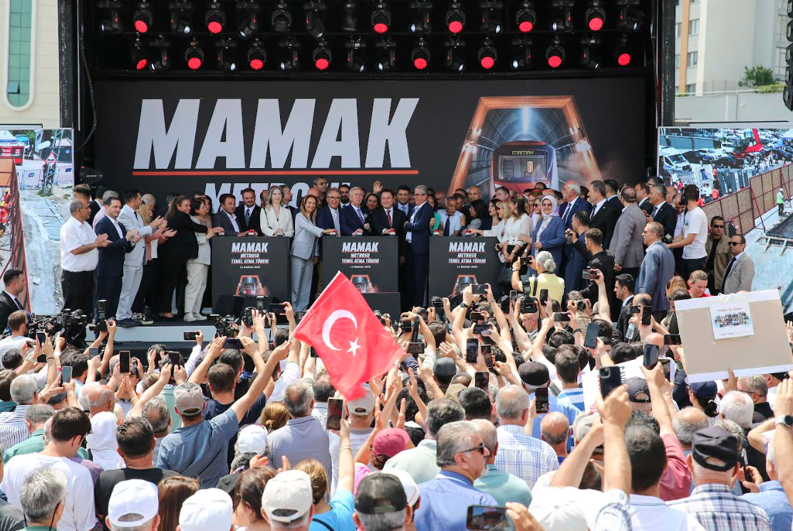 ANKARA’DA RAYLI ULAŞIMDA TARİHİ GÜN:  MAMAK METROSU’NUN TEMELİ ATILDI 