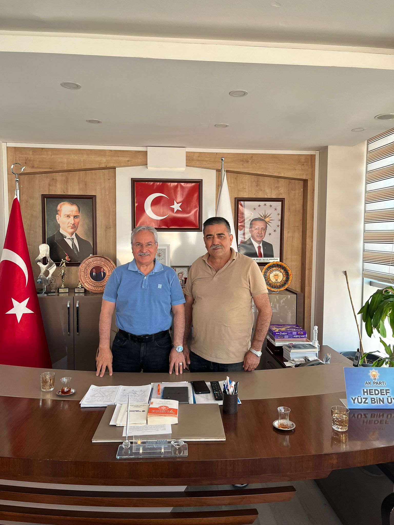 Adnan Asar’dan AK Parti Kepez İlçe Başkanı Hasan Demir’e Ziyaret