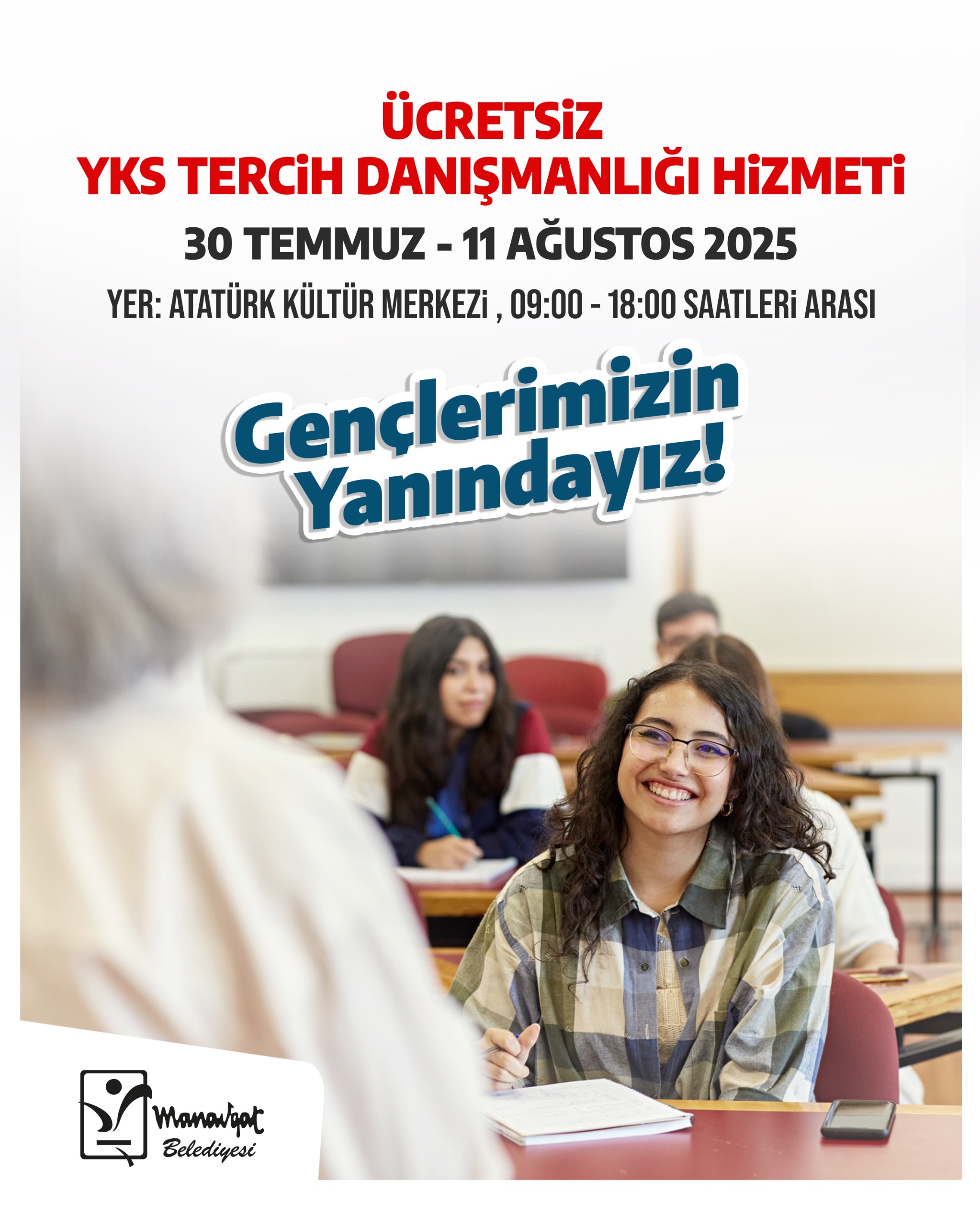 MANAVGAT BELEDİYESİ’NDEN YKS TERCİH DANIŞMANLIĞI HİZMETİ