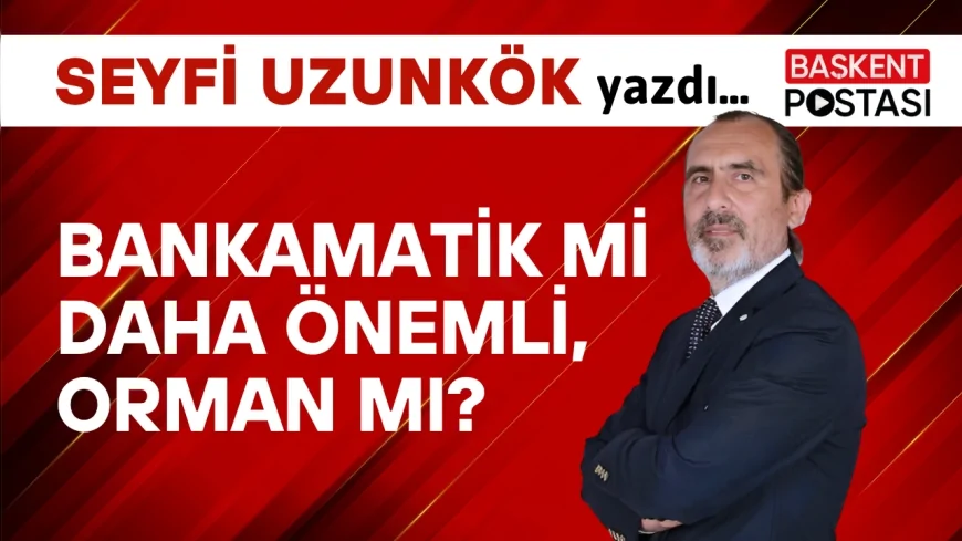 Bankamatik mi Daha Önemli, Orman mı?