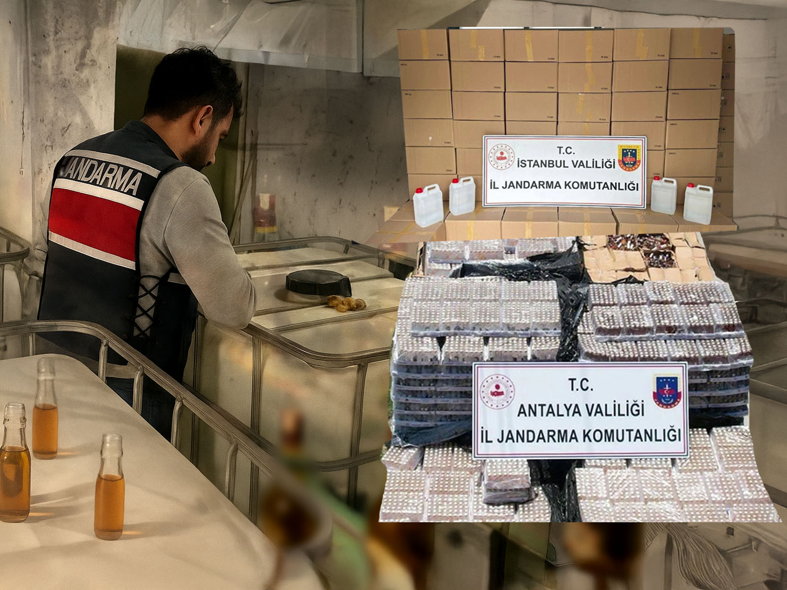  ''81 ilde "Sahte/Kaçak Alkol İmalatçılarına" Yönelik Düzenlenen Operasyonlarda 121 Şüpheliyi Yakalandı''
