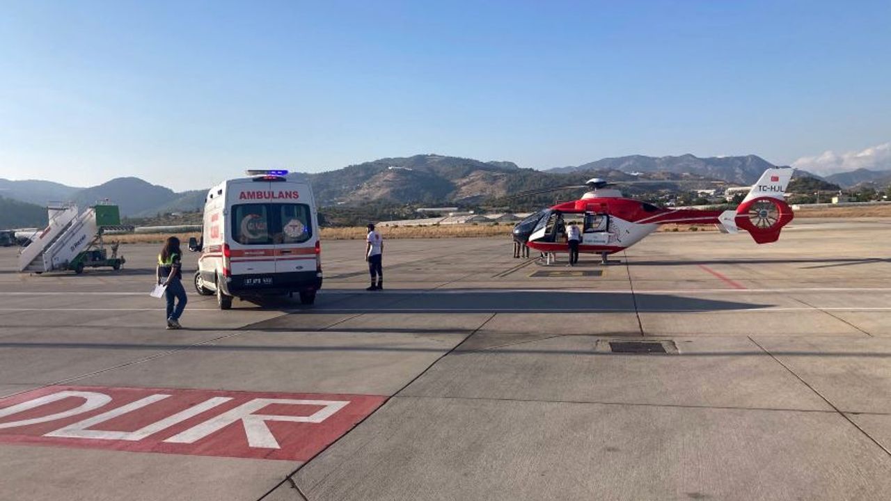 Antalya'da bu kez ambulans helikopter, bebek için havalandı
