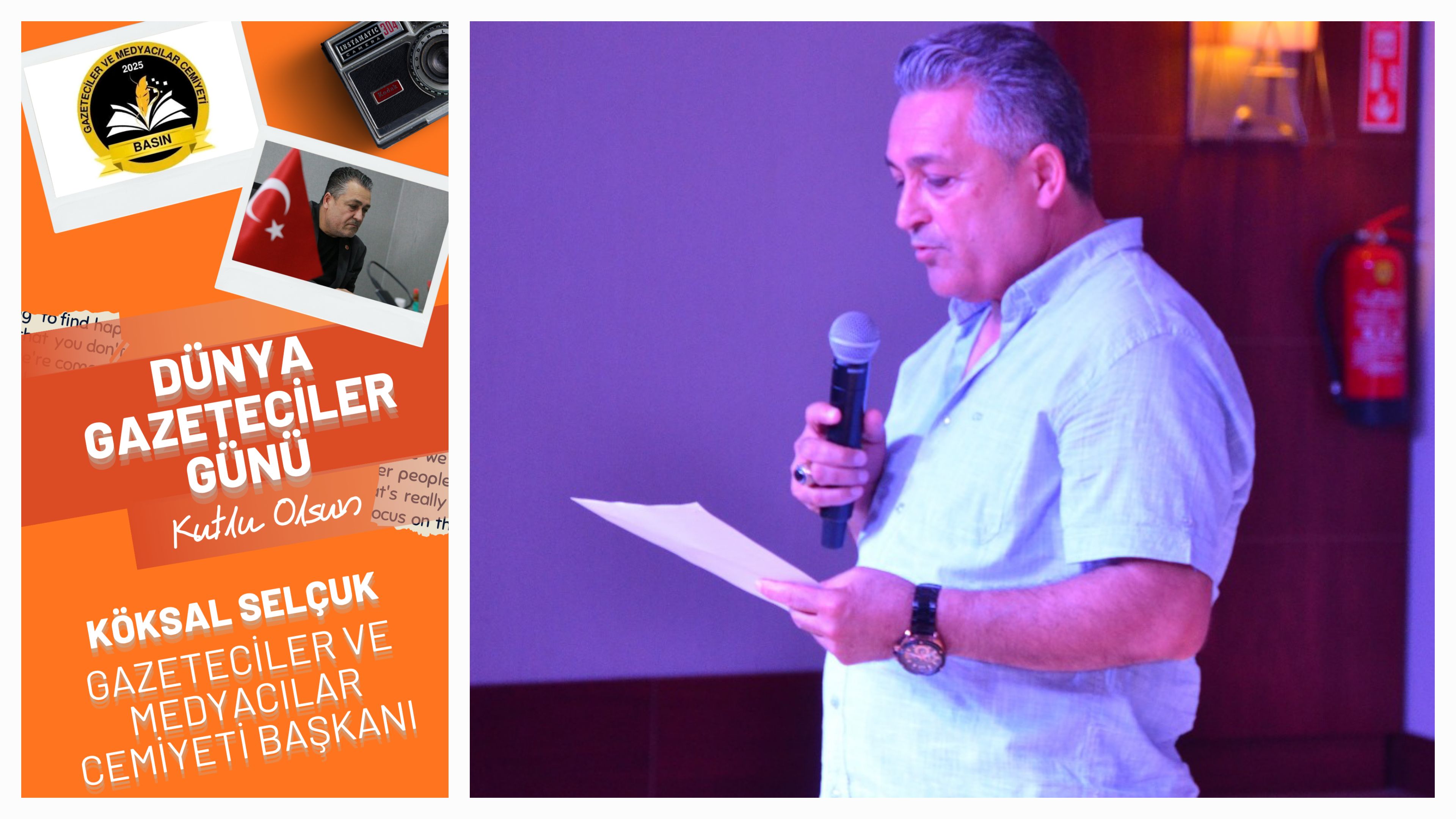 Gazeteciler ve Medyacılar Cemiyeti Genel Başkanı Dr. Köksal Selçuk’tan 21 Ekim Dünya Gazeteciler Günü Mesajı