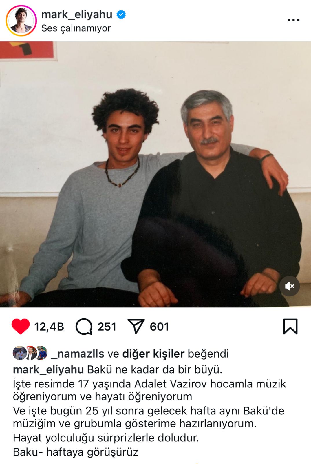 Mark Eliyahu Bakü’ye geliyor – “Hayat yolculuğu sürprizlerle dolu”