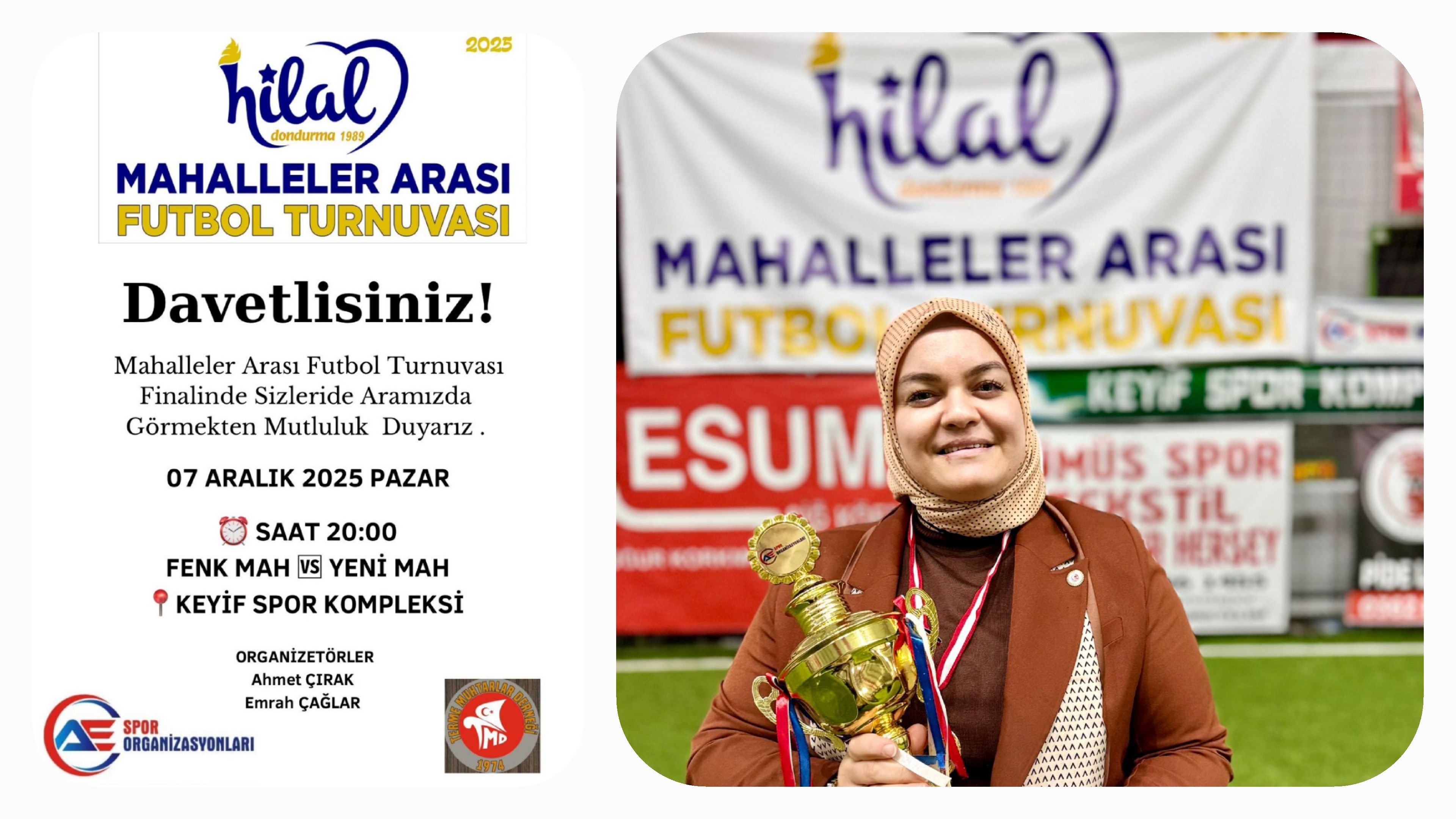 Futbol Turnuvası'nda Fenk Mahallesi 2025 Şampiyonu Oldu