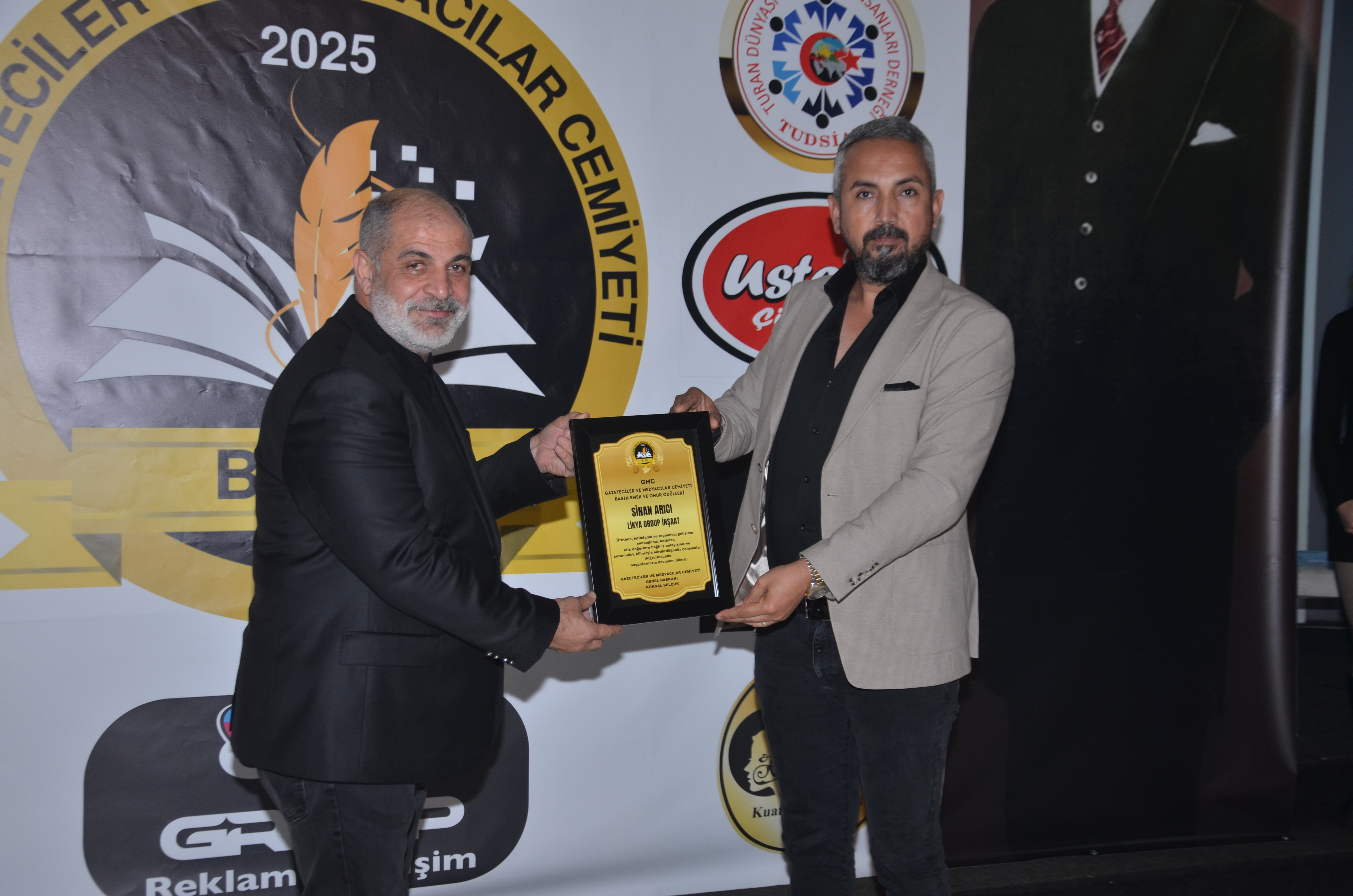 GMC’den Basın Emek ve Onur Ödülleri’ne katkı sunan Likya Group İnşaat’a teşekkür plaketi 