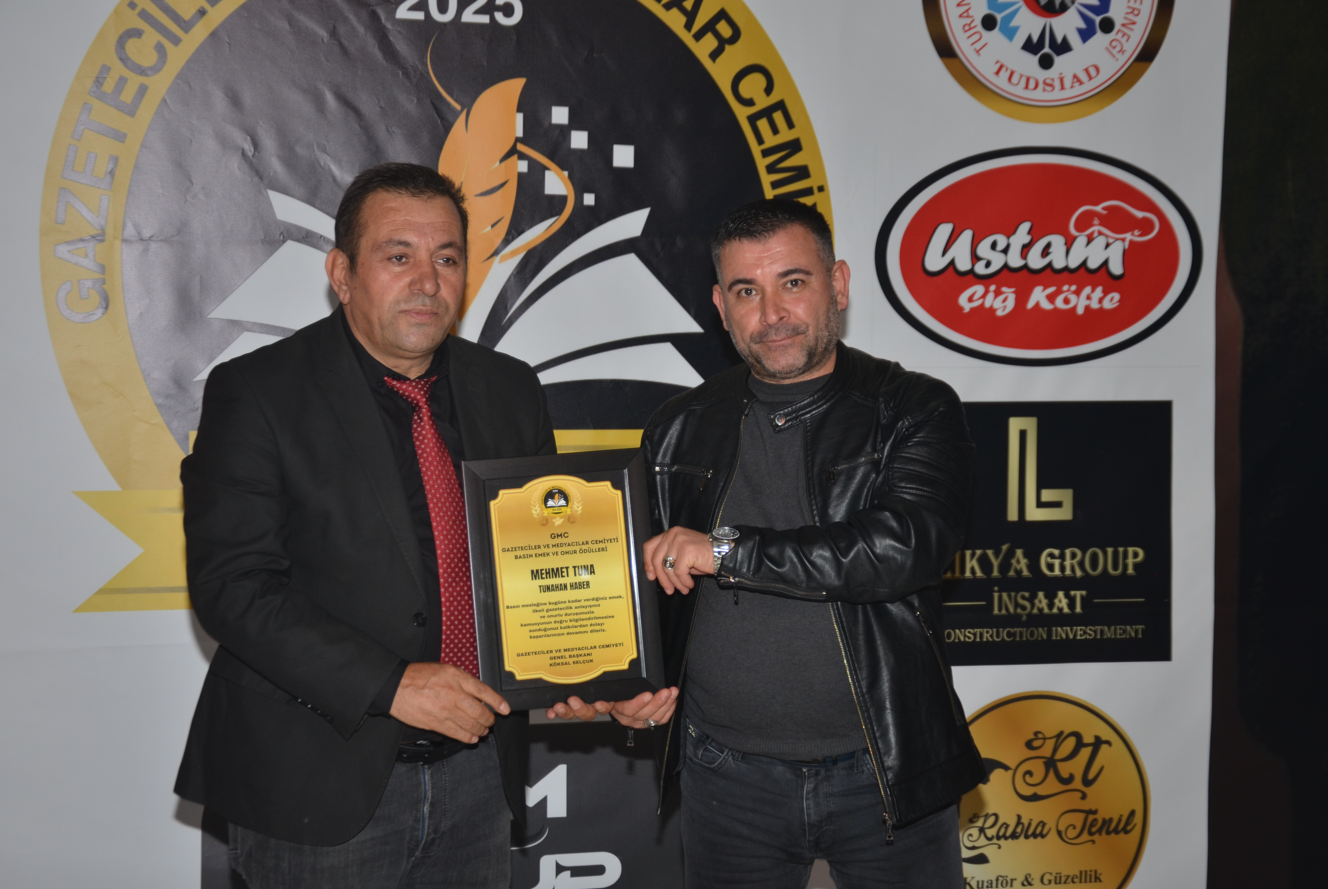 MEHMET TUNA’YA BASIN EMEK VE ONUR ÖDÜLÜ