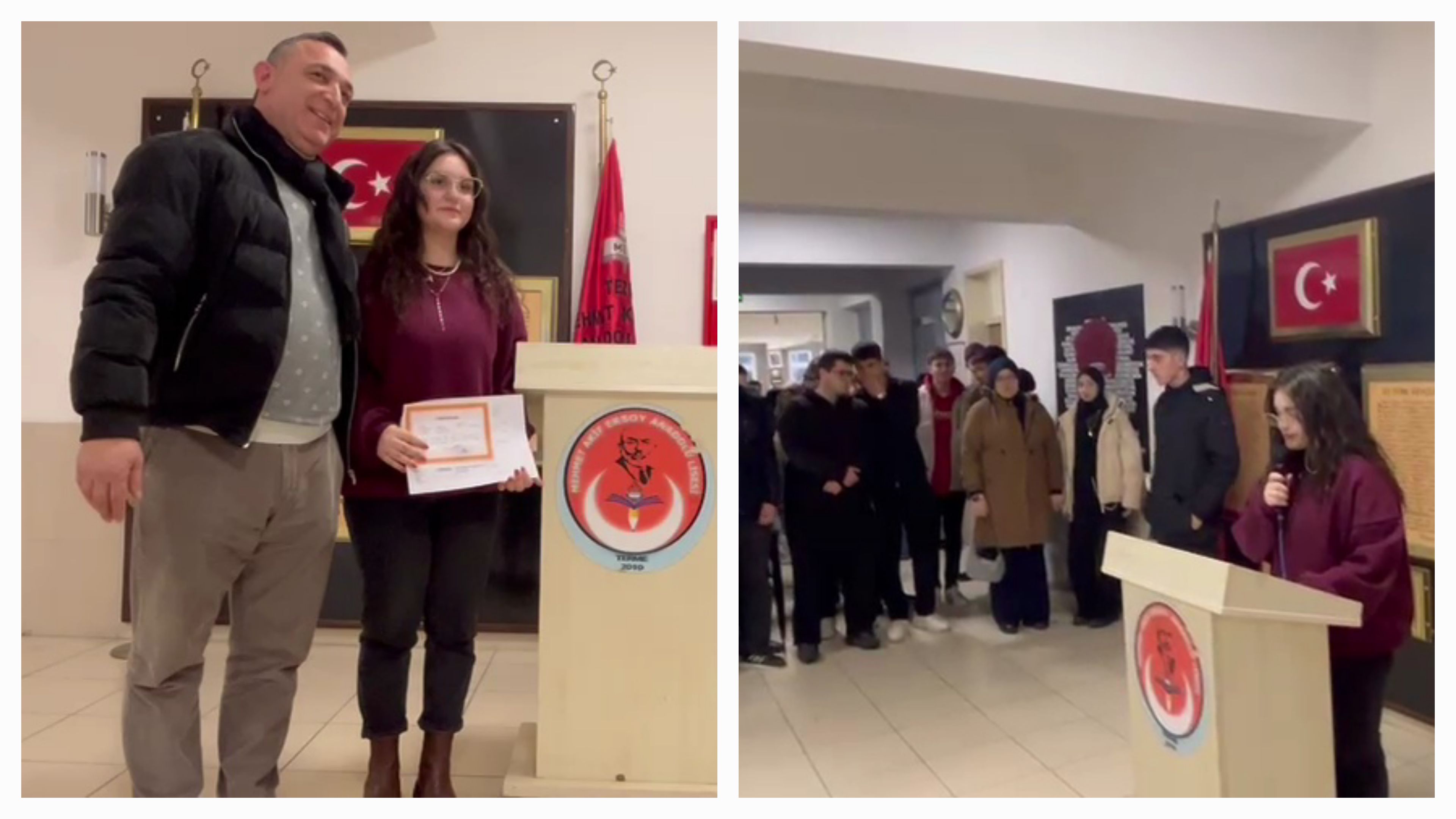 Mehmet Akif Ersoy Anadolu Lisesi’nde 2025–2026 Eğitim Yılı İlk Dönemi Karne Töreniyle Tamamlandı