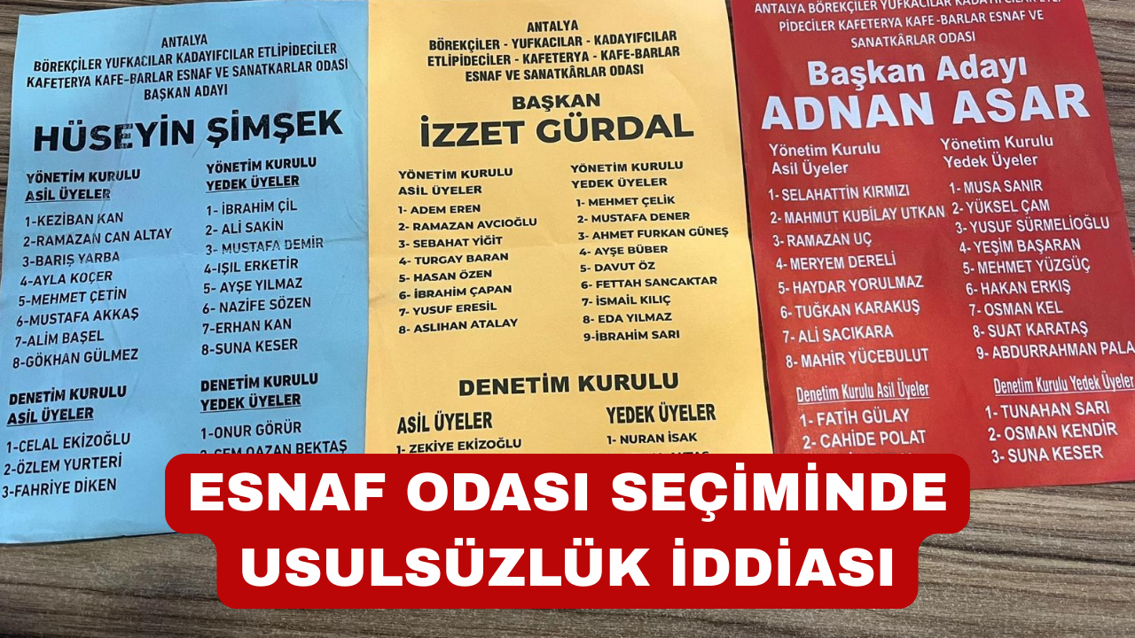Esnaf Odası Seçiminde Usulsüzlük İddiası