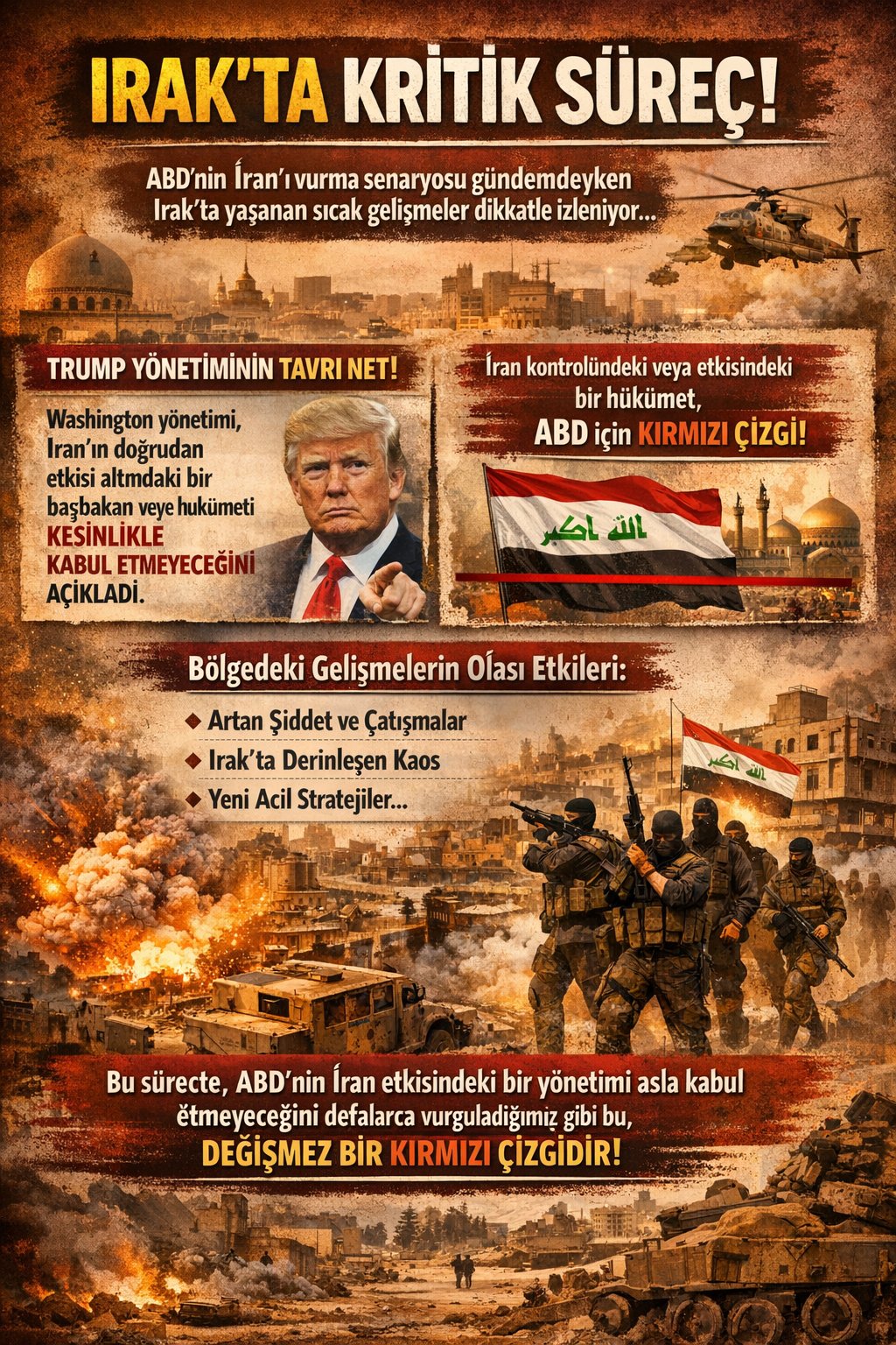 ABD–İRAN GERİLİMİ VE IRAK’TA KRİTİK DÖNEM: KIRMIZI ÇİZGİ NETLEŞTİ