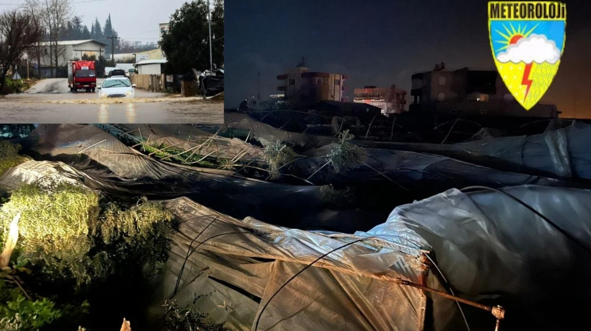 Antalya Kumluca’da hortum ev ve seralarda hasara yol açtı