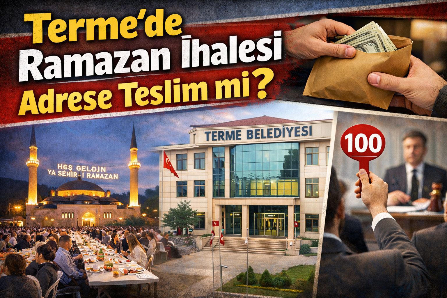 Terme'de Ramazan İhalesi Adrese Teslim mi ? 