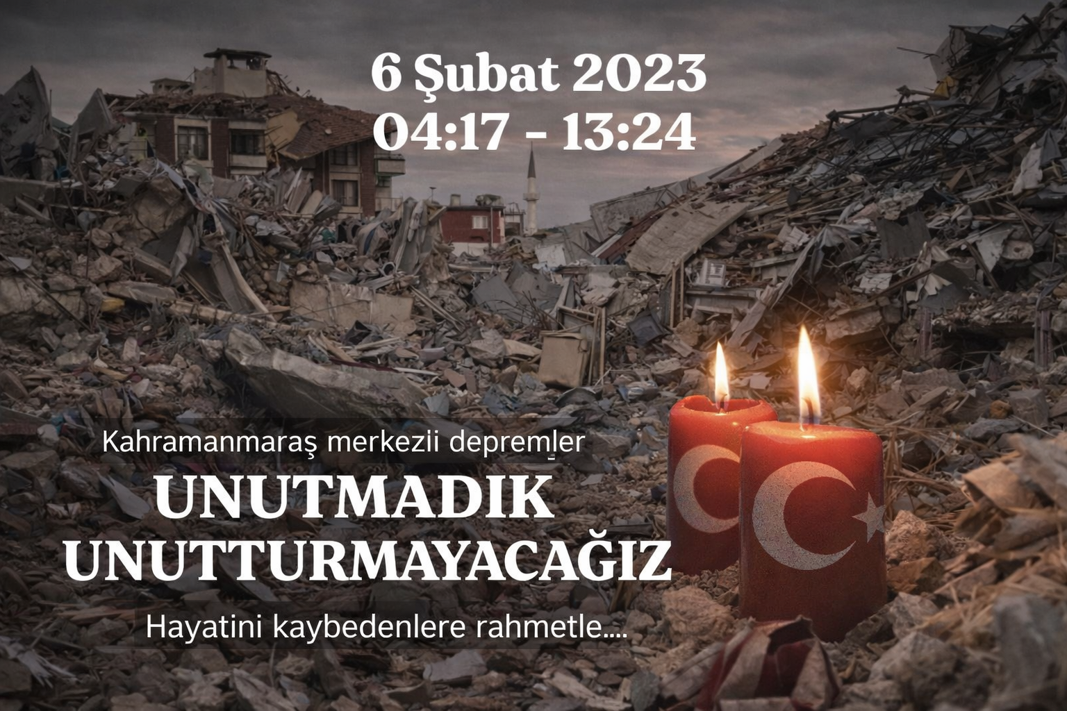 6 Şubat Depremleri Unutulmadı: “İhmal Asla Kader Değildir”