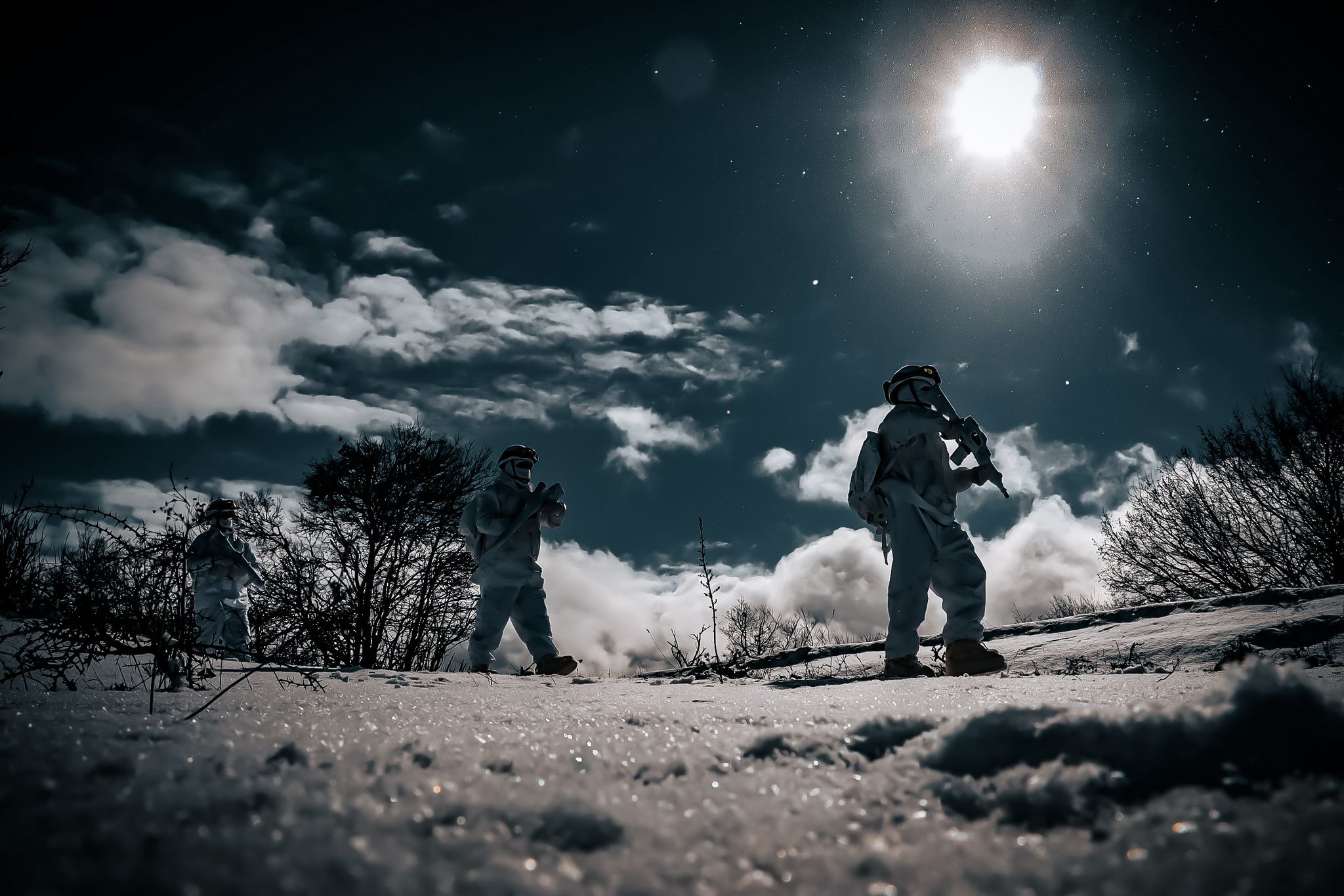 Jandarma Komandolardan Kış Tatbikatı