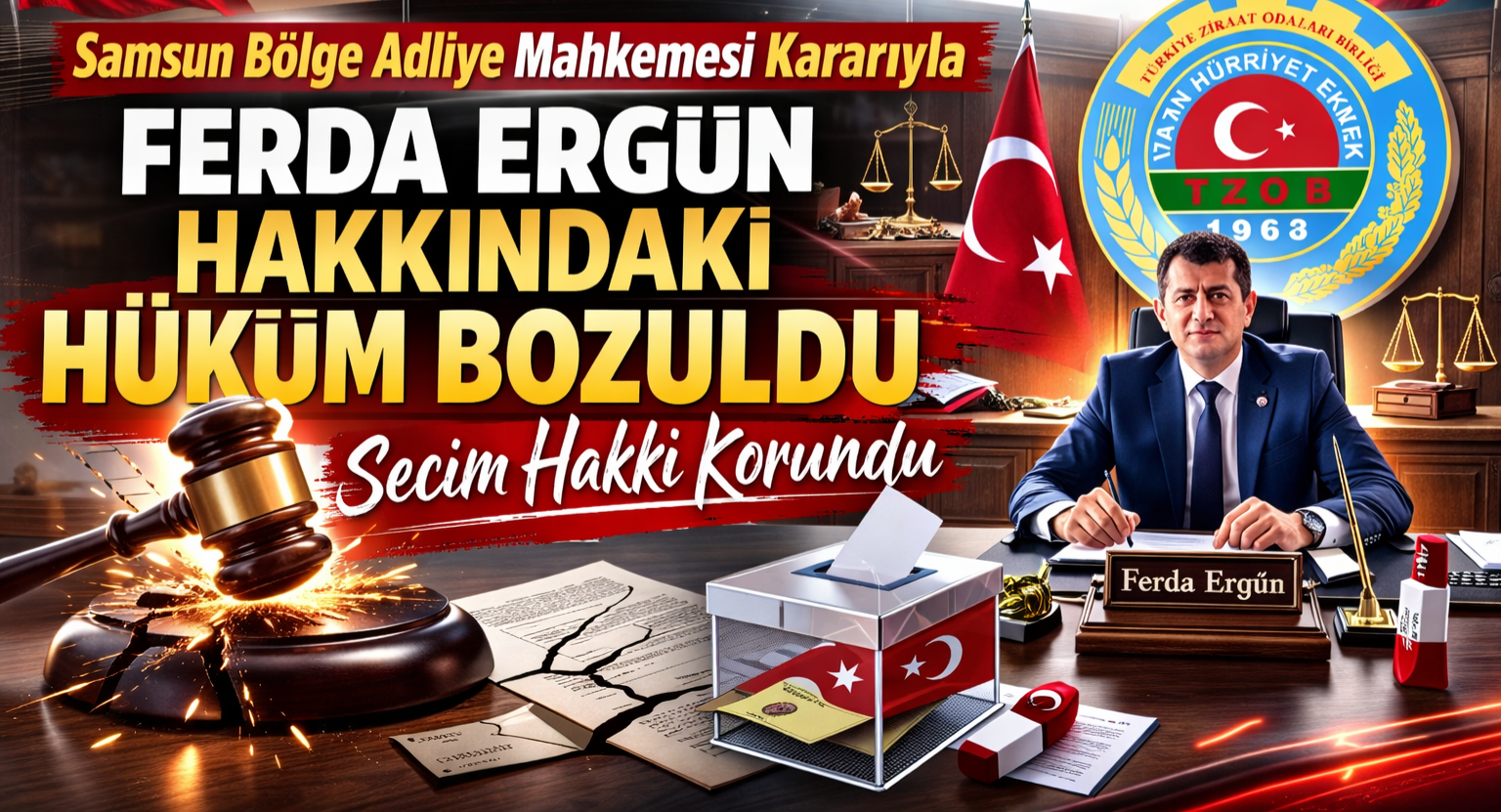 Samsun Bölge Adliye Mahkemesi Kararıyla Ferda Ergün Hakkındaki