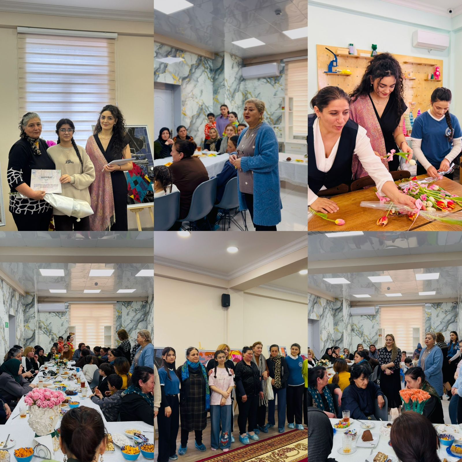 *8 Mart vesilesiyle, “Azerbaycan Çocukları” Kamu Birliği, Bilajari yerleşimindeki çalışkan kadınları ağırladı.*hab