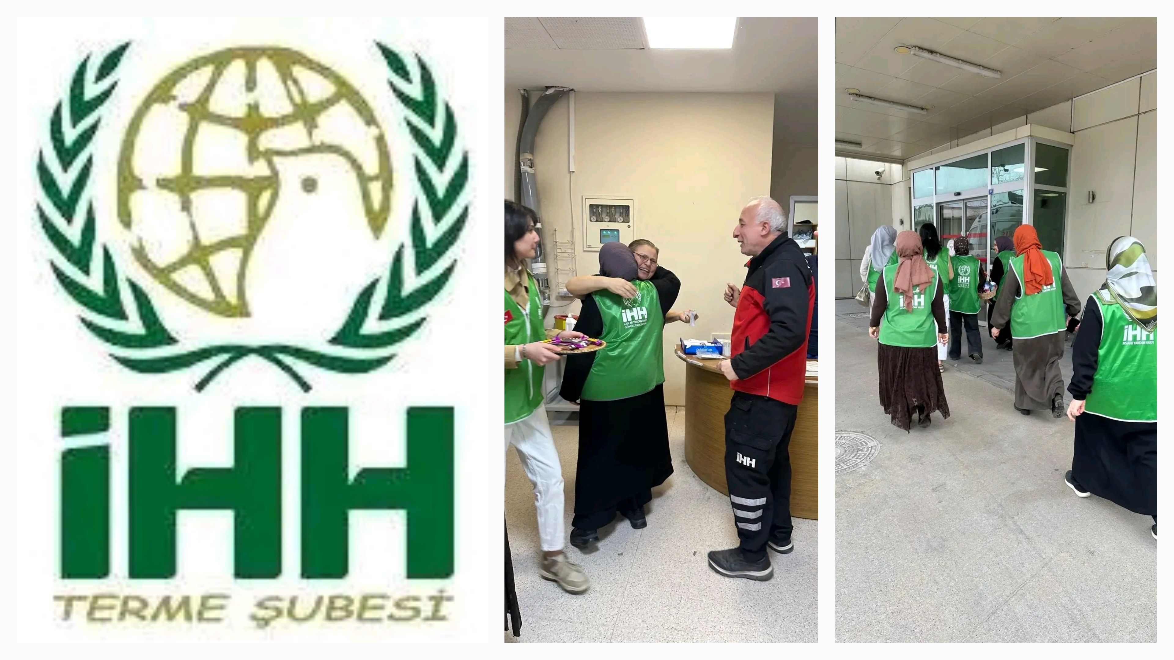 İHH Terme İlçe Şubesi Hastanede Yatan Hastalar ve Sağlık Çalışanlarıyla Bayramlaştı