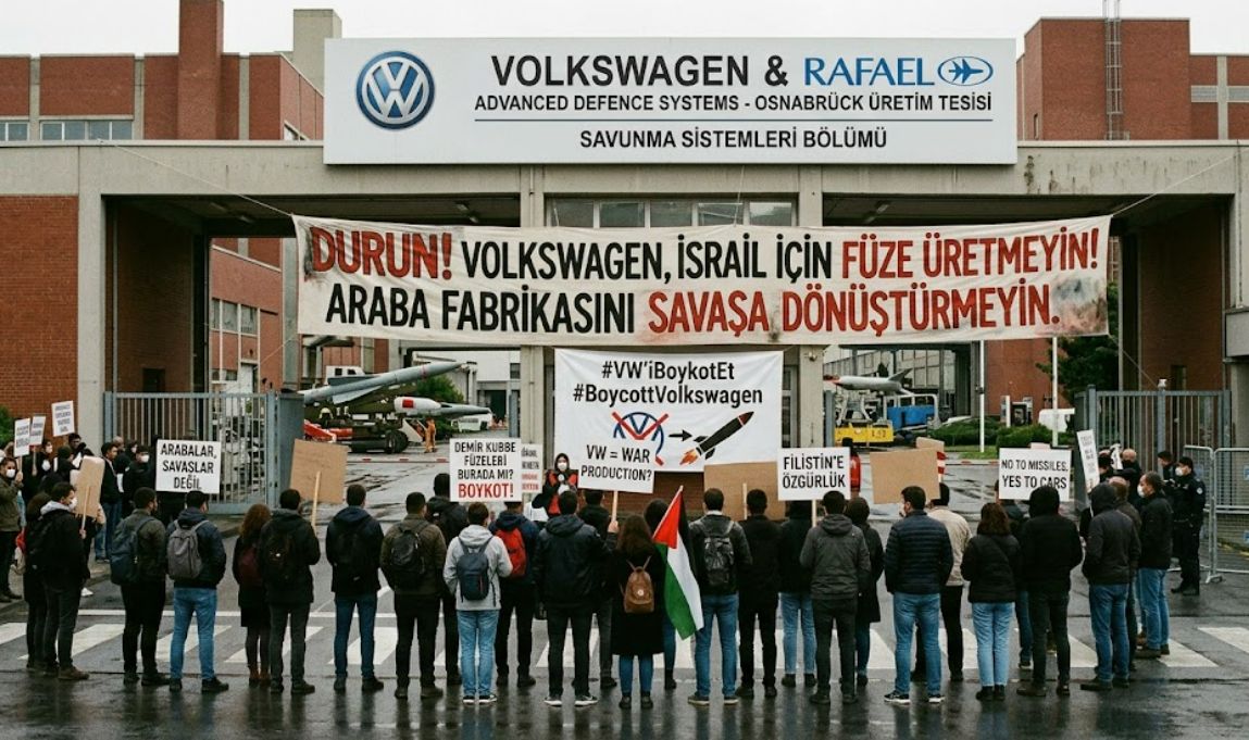 Volkswagen’den Skandal Karar: Otomobil Fabrikası İsrail İçin Ölüm Makinesi Üretecek Alman otomotiv devlerinden Volkswagen, Gazze’deki insanlık dramına ve uluslararası tepkilere rağmen, otomobil üretimini durdurup İsrail ordusu için füze üretmeye hazırlanı