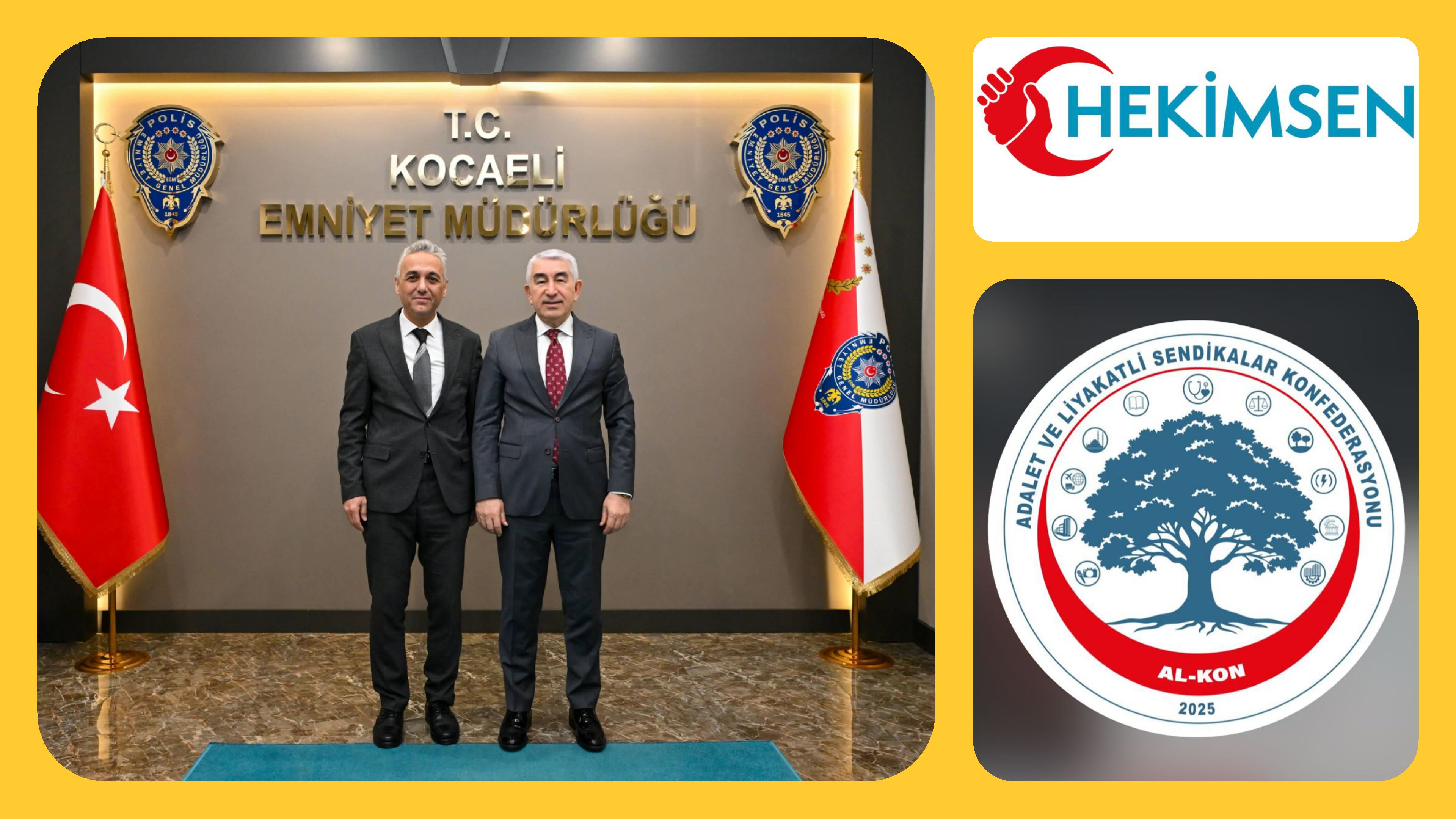 AL-KON ve HEKİMSEN Genel Başkanı Uzm. Dr. Adil Kurban Kocaeli İl Emniyet Müdürü Faruk Karaduman ile Şiddetle Mücadeleyi Görüştü