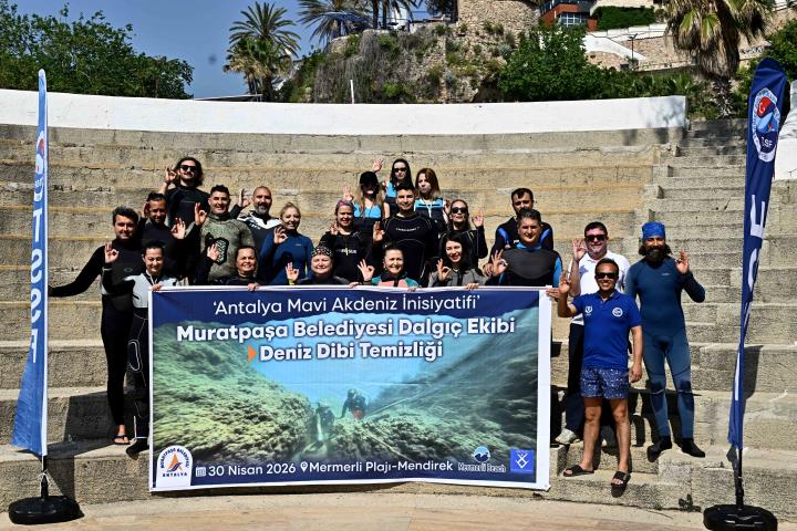 Mermerli Plajı’nda deniz dibi temizliği