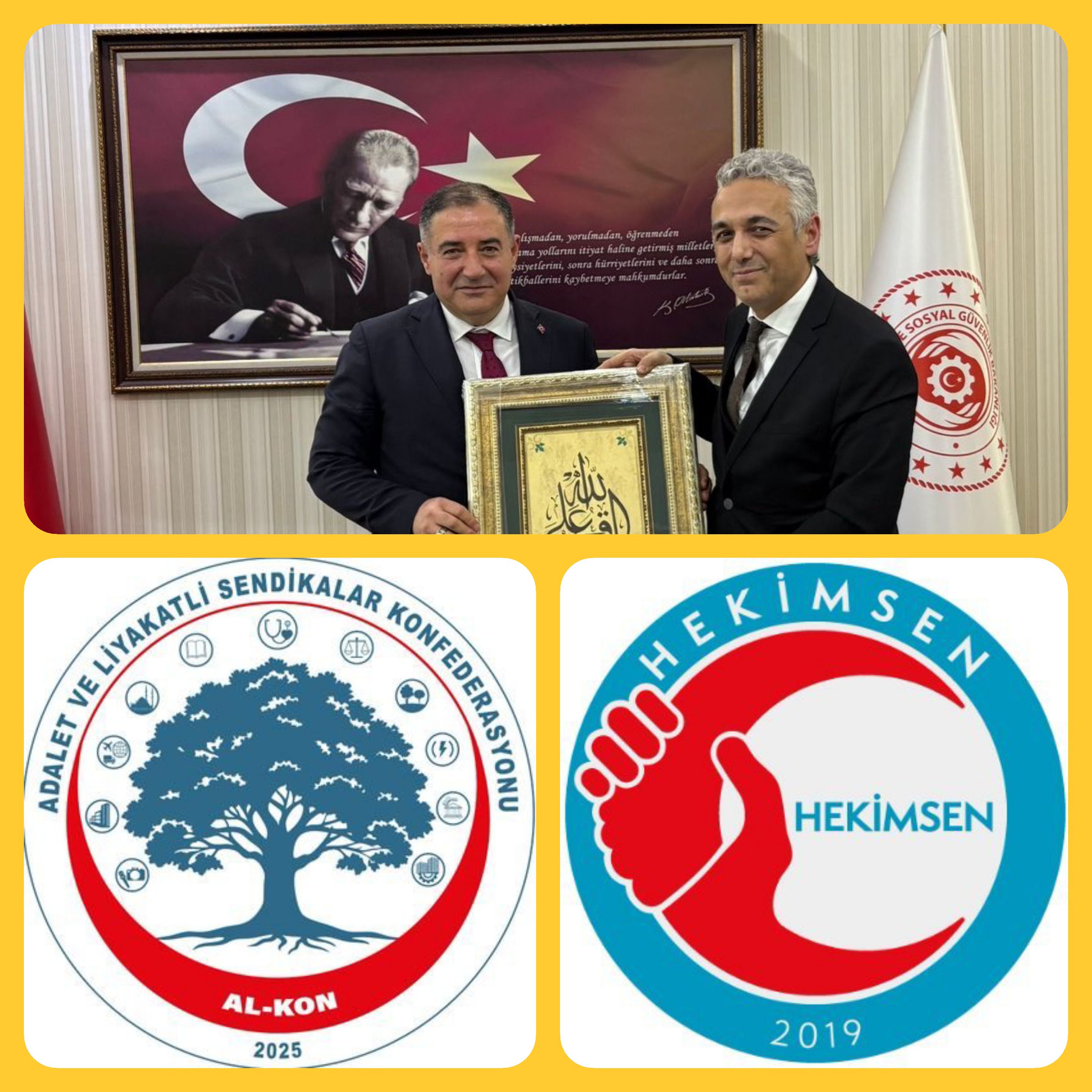 HEKİMSEN Genel Başkanı Uzm. Dr. Adil Kurban, Çalışma Genel Müdürü Oğuz Tuncay ile sağlık çalışanlarının sorunlarını görüştü
