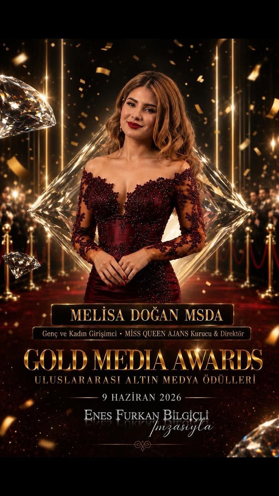 MELİSA DOĞAN MSDA, GOLD MEDYA ULUSLARARASI ÖDÜL GECESİ’NDE DİKKATLERİ ÜZERİNE ÇEKMEYE HAZIRLANIYOR