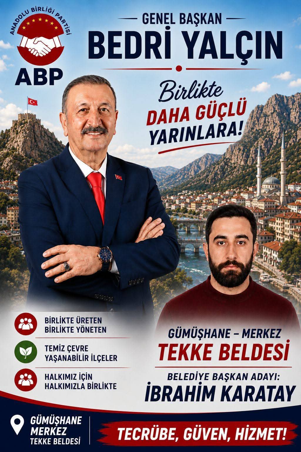 ANADOLU BİRLİĞİ PARTİSİ GENEL BAŞKANI BEDRİ YALÇIN, TEKKE BELDESİ’NDE SAHAYA İNDİ