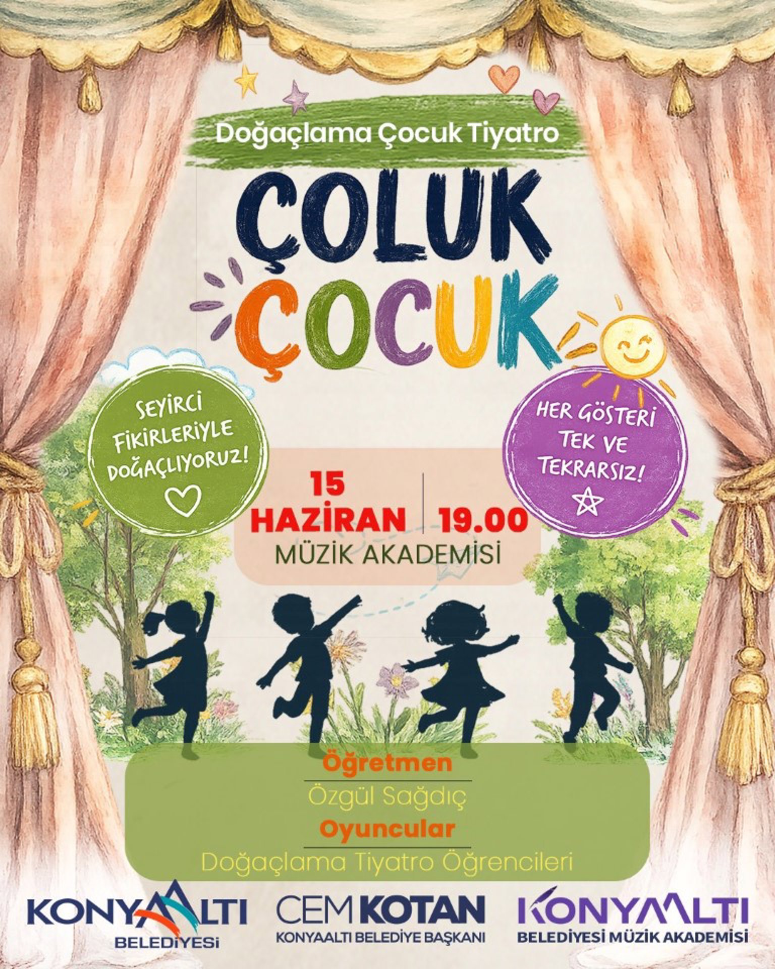 Konyaaltı'nda üç doğaçlama tiyatro oyunu sahnelenecek