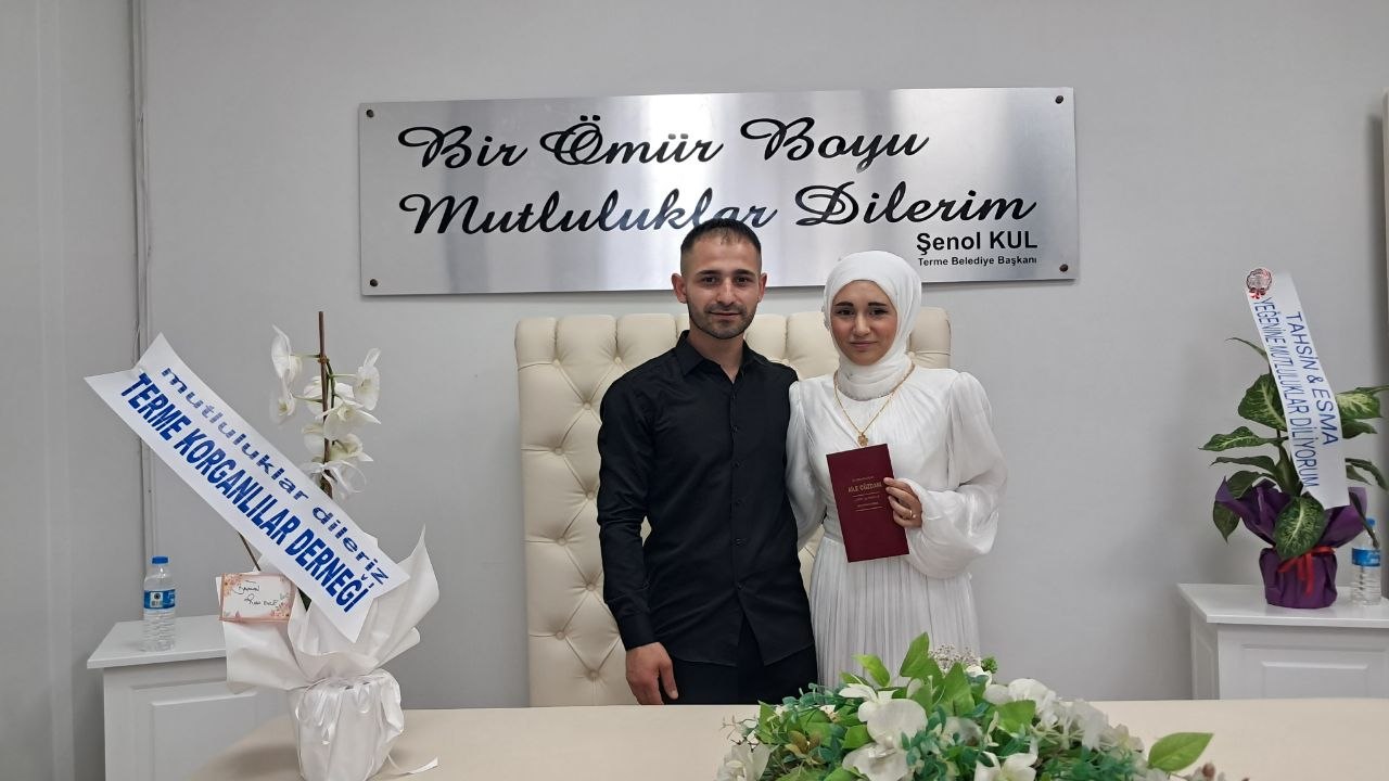 Yücel Evce ile Nehir Evce hayatlarını birleştirdi, nikâh törenine yoğun katılım oldu
