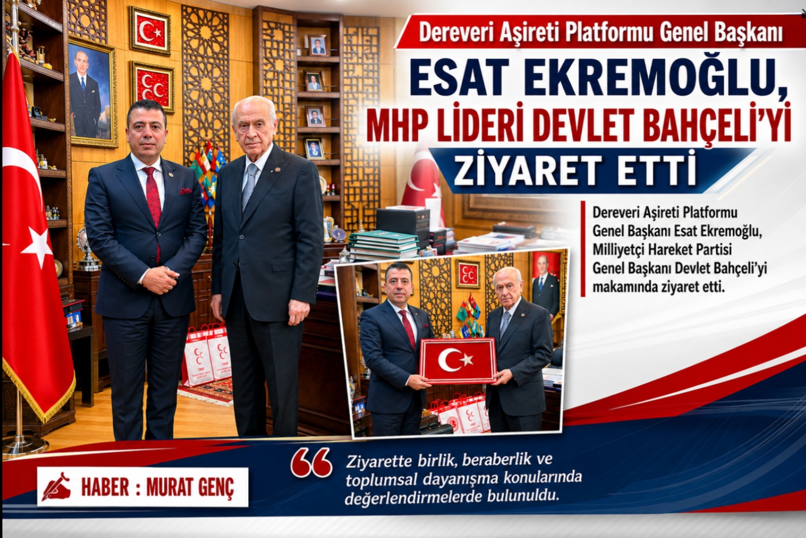 MHP Genel Merkezi’nde Önemli Ziyaret: Esat Ekremoğlu Devlet Bahçeli’nin Konuğu Oldu