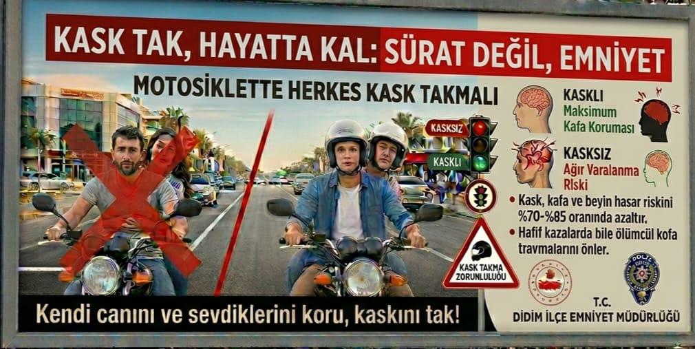 Didim Emniyeti’nden billboardlu trafik seferberliği