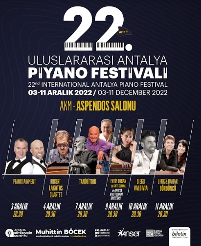 22. ULUSLARARASI ANTALYA PİYANO FESTİVALİ BAŞLIYOR!