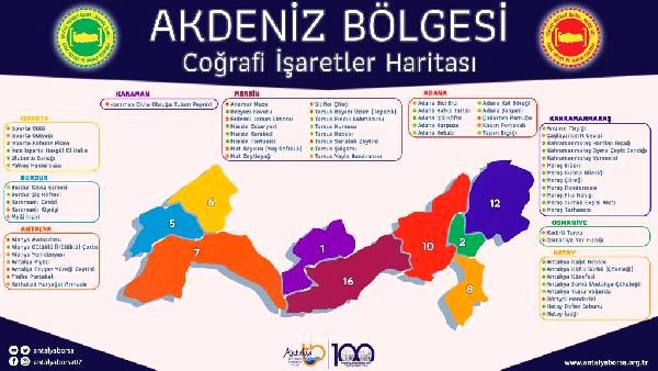 Akdeniz'in 'coğrafi işaret' haritası çıktı