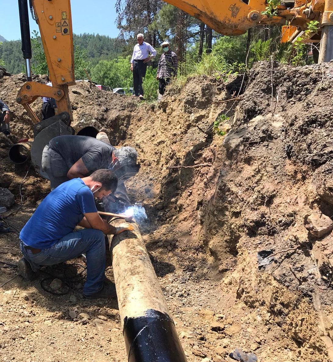 Akseki Taşlıca’daki sulama sistemindeki arızaya hızlı müdahale