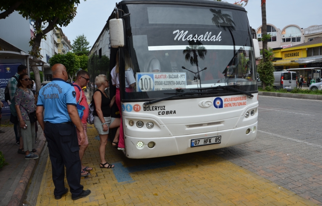 Alanya’da sezon öncesi taksi ve halk otobüsleri denetleniyor