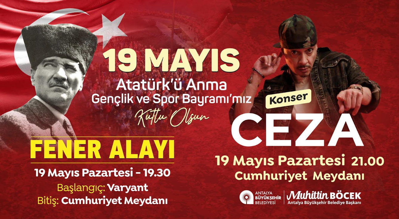Antalya Büyükşehir Belediyesi 19 Mayıs’ı coşkuyla kutlayacak