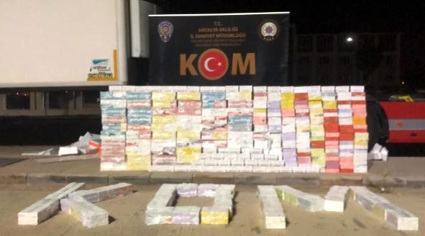Antalya'da 900 bin liralık kaçak sigara kartuşu operasyonu