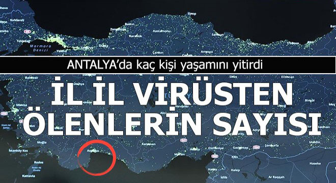 Antalya'da kaç kişi yaşamını yitirdi?