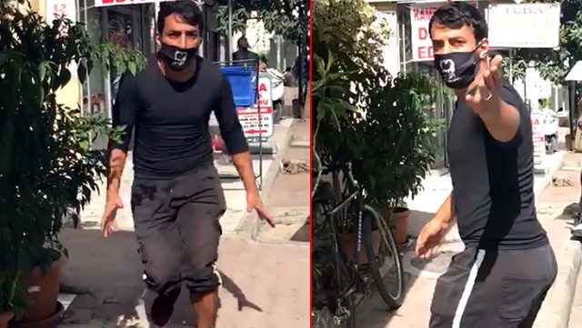 Antalya'da kaldırımda maske satan şahıs, kadın zabıtaya saldırdı