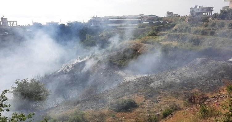 Antalya'nın Alanya İlçesi Elikesik Mahallesi’nde bahçede ateş yakan vatandaş yangına neden oldu.