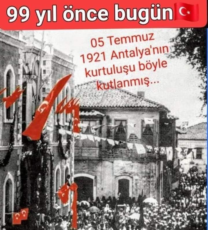 Antalya'nın en iyi restoranlarından bir tanesi olan Güneş restorandan, 5 Temmuz Antalya kurtuluş mesajı