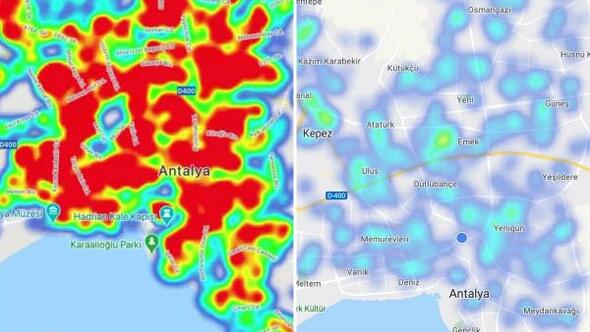 Antalya risk haritası maviye döndü