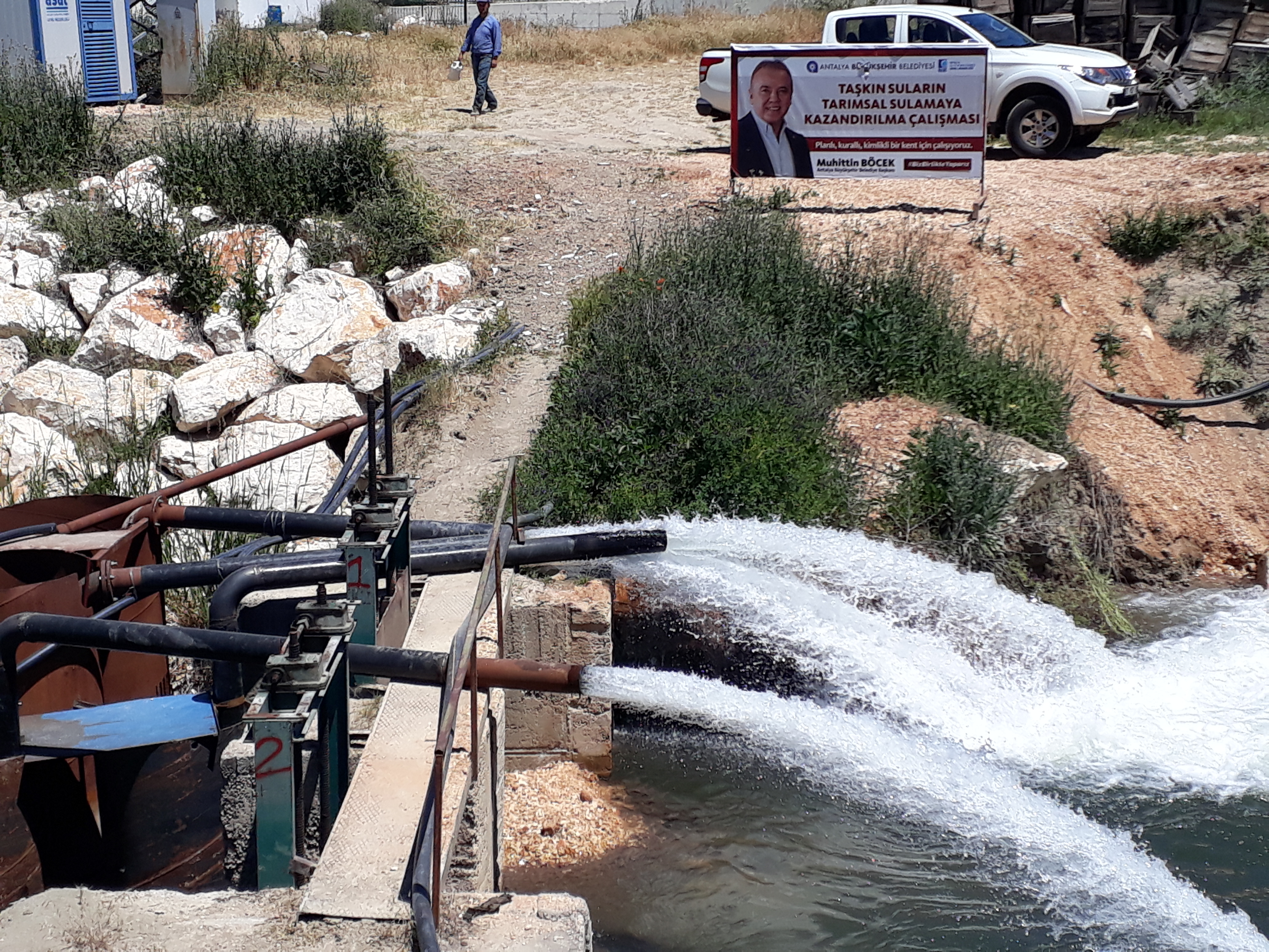  ASAT Elmalı'da susuzluğa son verdi   Taşkın suları tarımsal sulamada kullanılacak