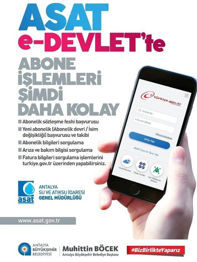 ASAT hizmetleri e-devlette