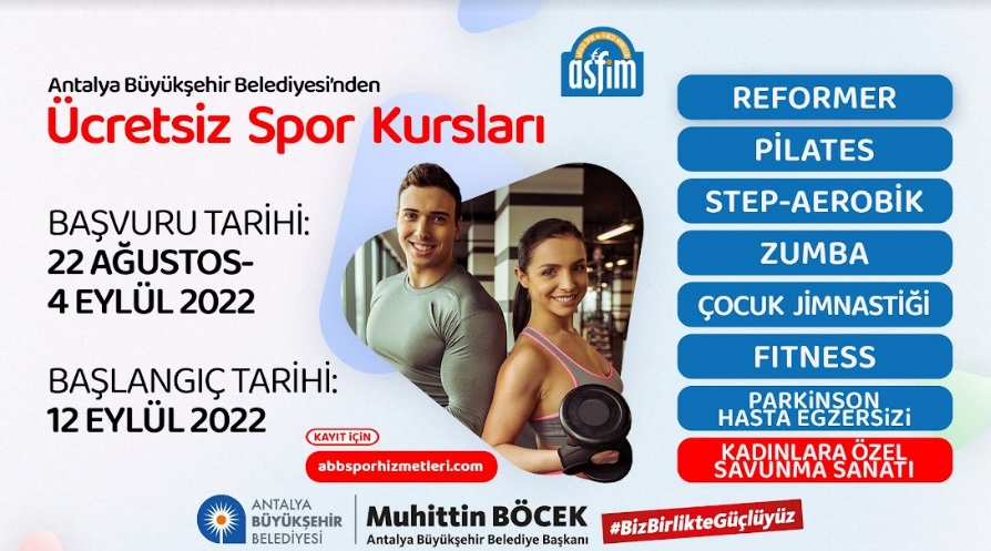 ASFİM’DE ÜCRETSİZ SPOR KURSU İÇİN KAYITLAR BAŞLADI