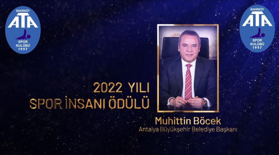 BAŞKAN BÖCEK, 2022 YILI SPOR İNSANI ÖDÜLÜ’NE LAYIK GÖRÜLDÜ