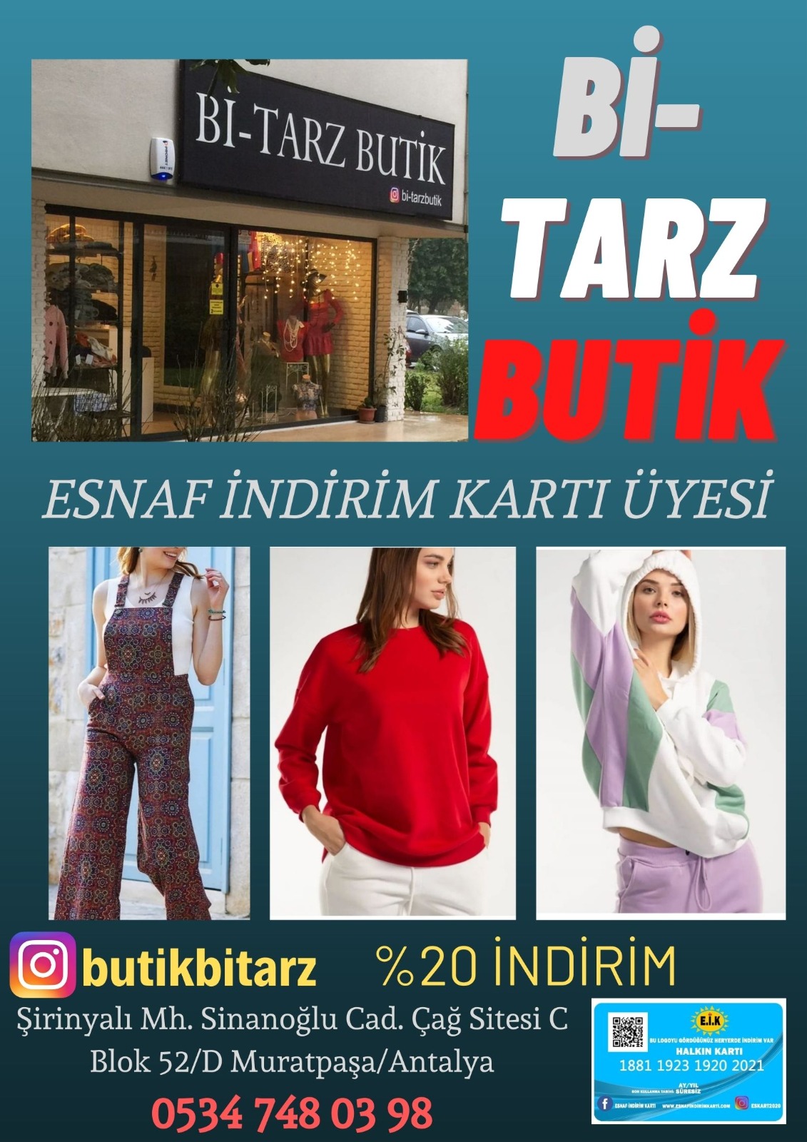 Bİ-TARZ BUTİK ESNAF İNDİRİM KARTI ÜYESİ