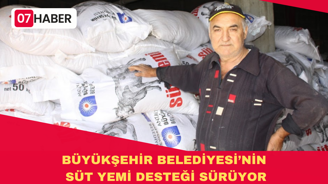 BÜYÜKŞEHİR BELEDİYESİ’NİN SÜT YEMİ DESTEĞİ SÜRÜYOR